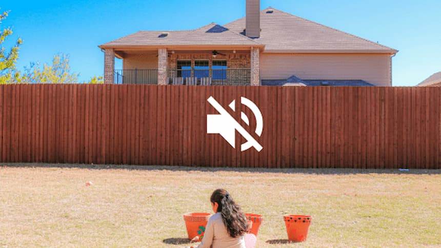 SoundProof backyard How to Soundproof a Fence: Blocking Your Neighbor's Noise