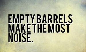 Без іменіnknkm Empty Barrels Making the Most Noise